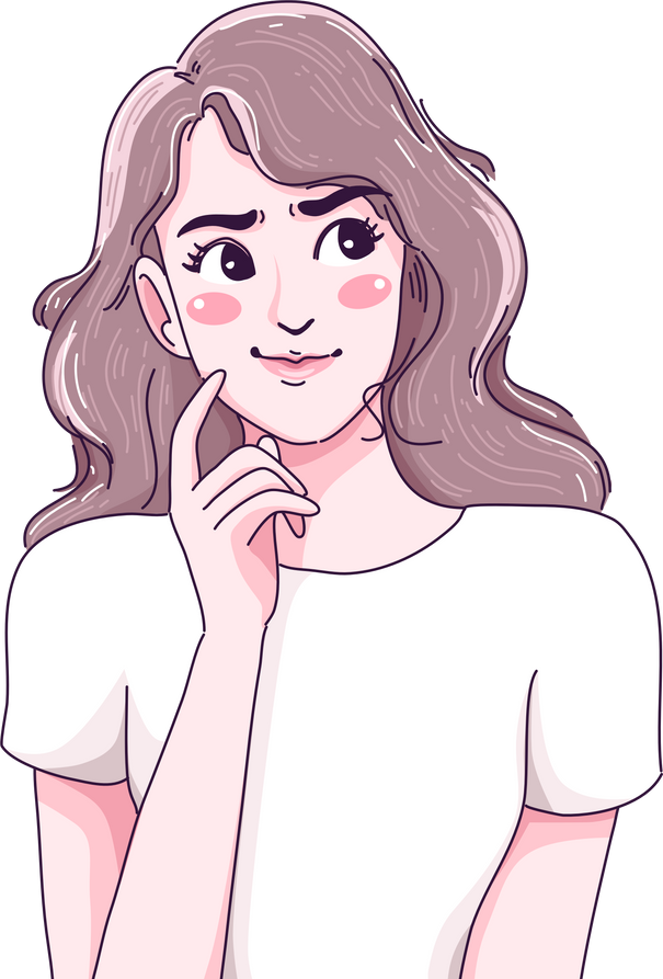 Thinking Girl Gesture